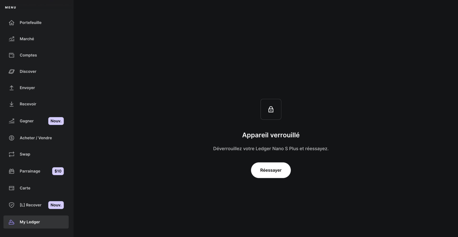 Il existe différentes fonctionnalités sur Ledger Live comme le suivi de l'évolution des portefeuilles, la liste des comptes, etc.